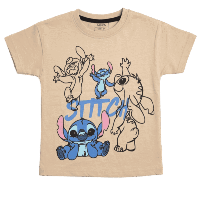 Boys Drop Shoulder Printed Tee ( Stitch )