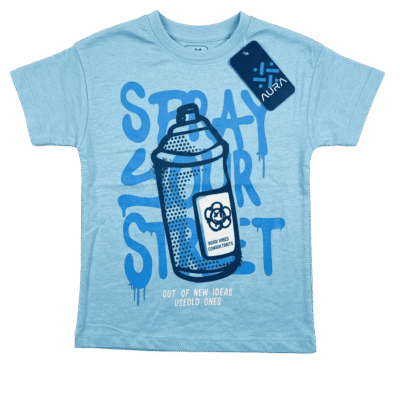 Boys Drop Shoulder Printed Tee ( Spray )