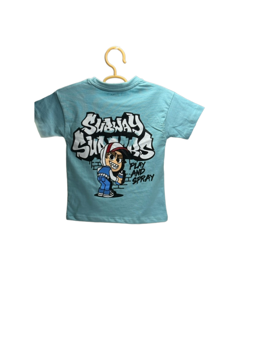 Boys Drop Shoulder Printed Tee ( Subway Surfers )