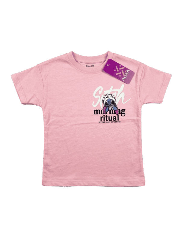 Boys Drop Shoulder Printed Tee ( Stitch Morning Ritual )