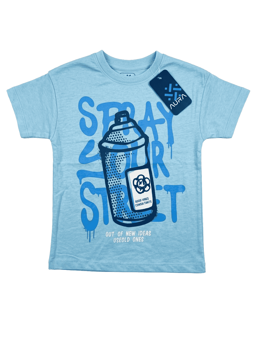 Boys Drop Shoulder Printed Tee ( Spray )