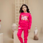 'Floral Hello' Graphic Fleece Tracksuit Set