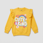 Cute & Kind Rainbow Ruffle Sweatshirt
