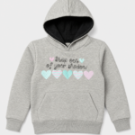 Step Out Heart Print Hoodie