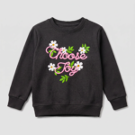 Choose Joy Floral Sweatshirt Charcoal